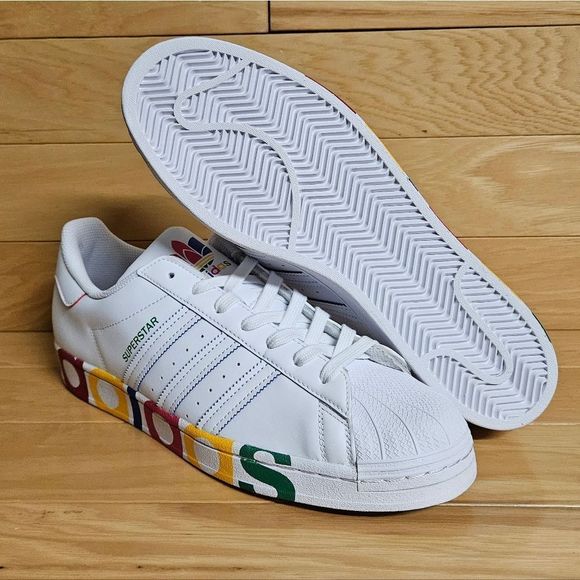 Adidas Superstar Olympic Pack White Blue Red Mens Shoe Sneaker FY1147 - Picture 3 of 14